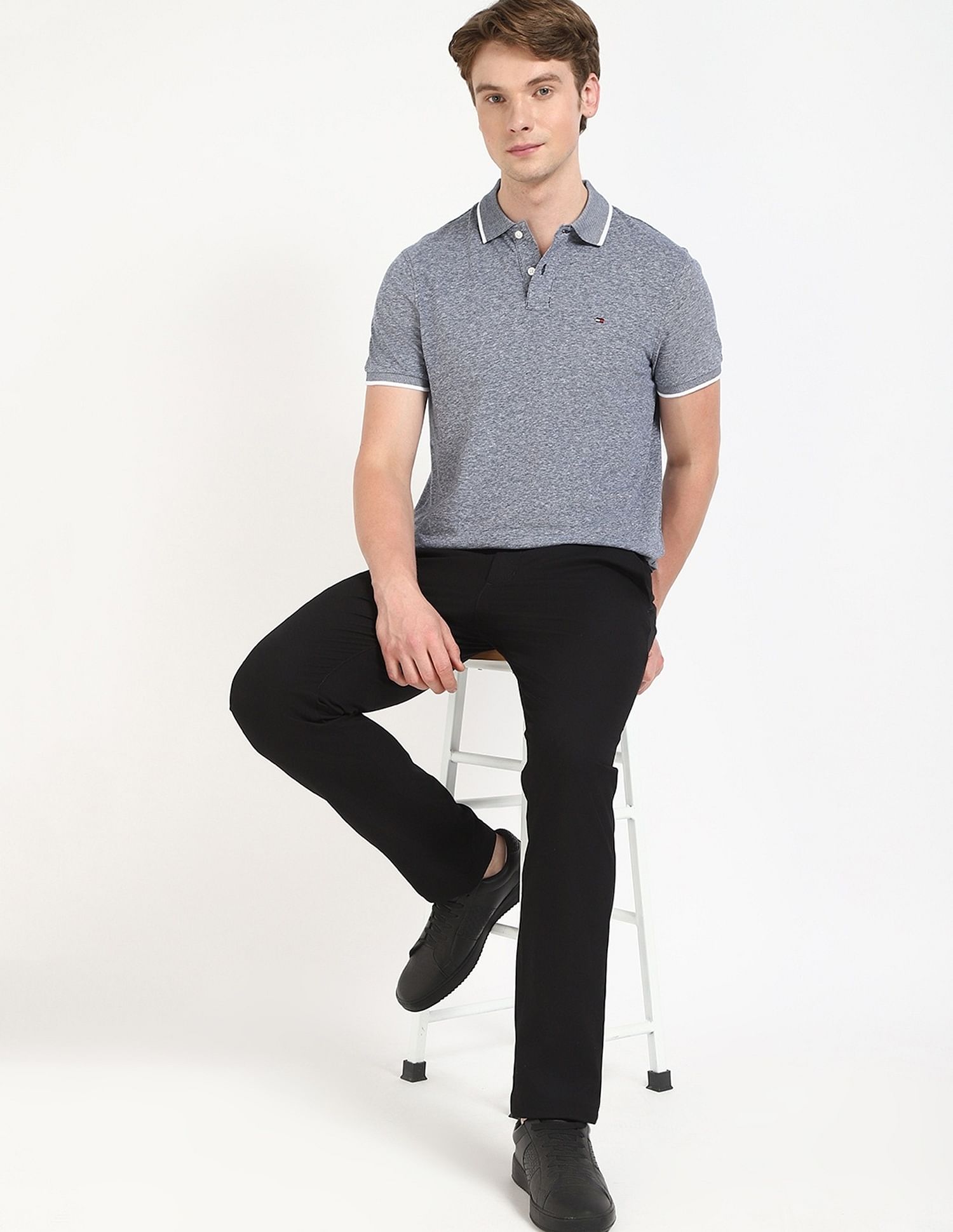 Tommy Hilfiger Printed Regular-Fit Cotton Polo Shirt