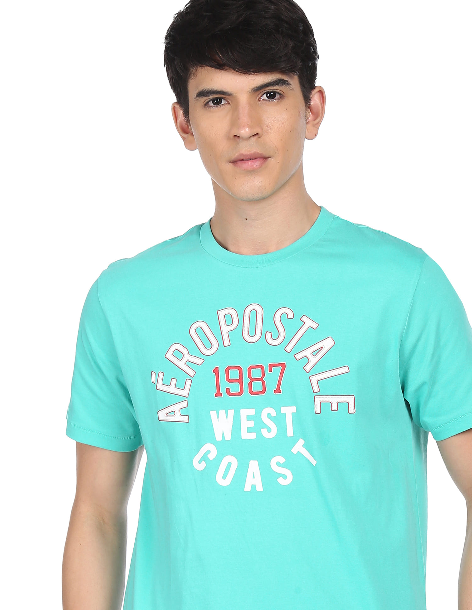 T-shirt Aéropostale Vintage 1987 Gold - Taille M - Coton Honduras - Occasion