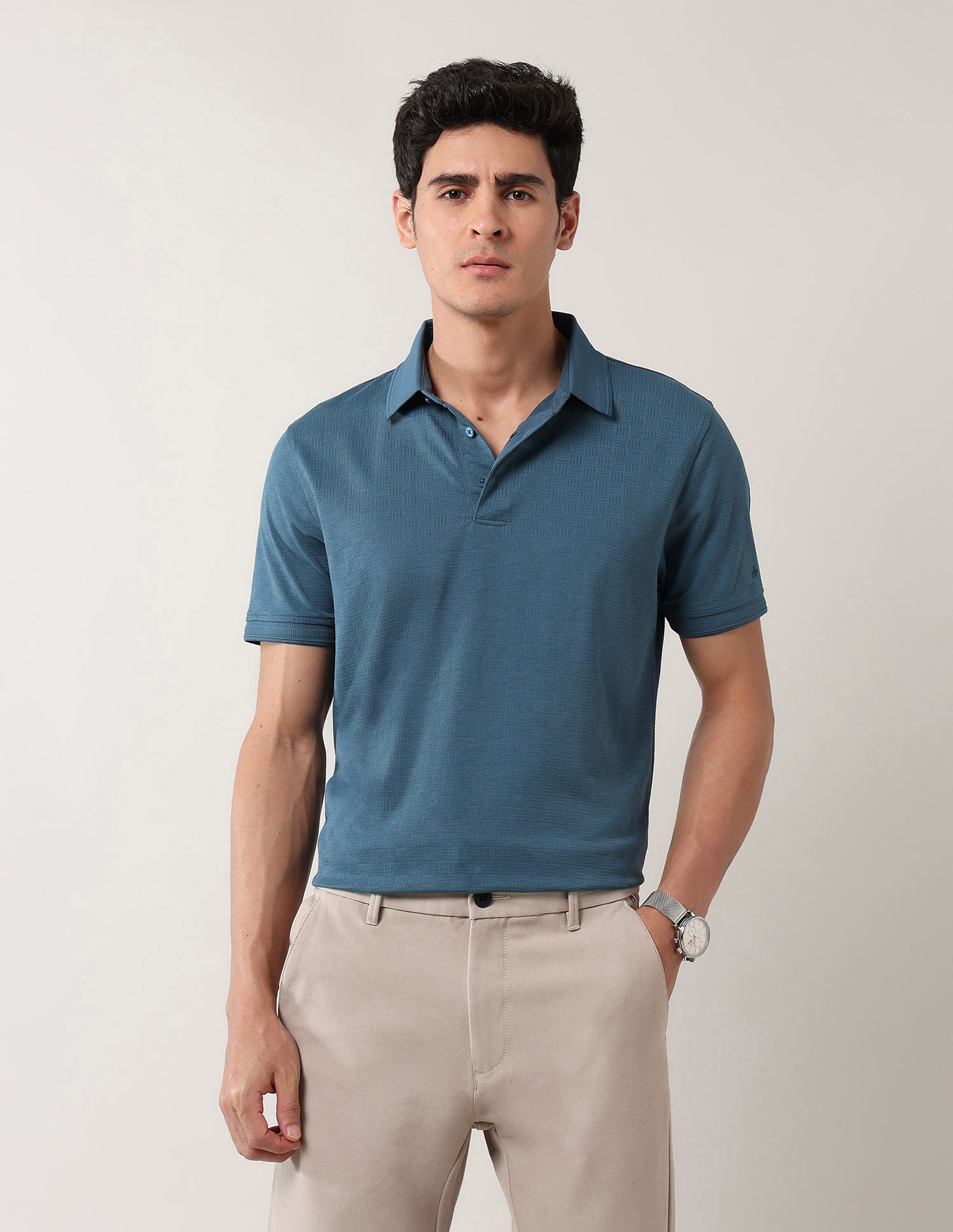 Arrow Solid Pure Cotton Polo Shirt