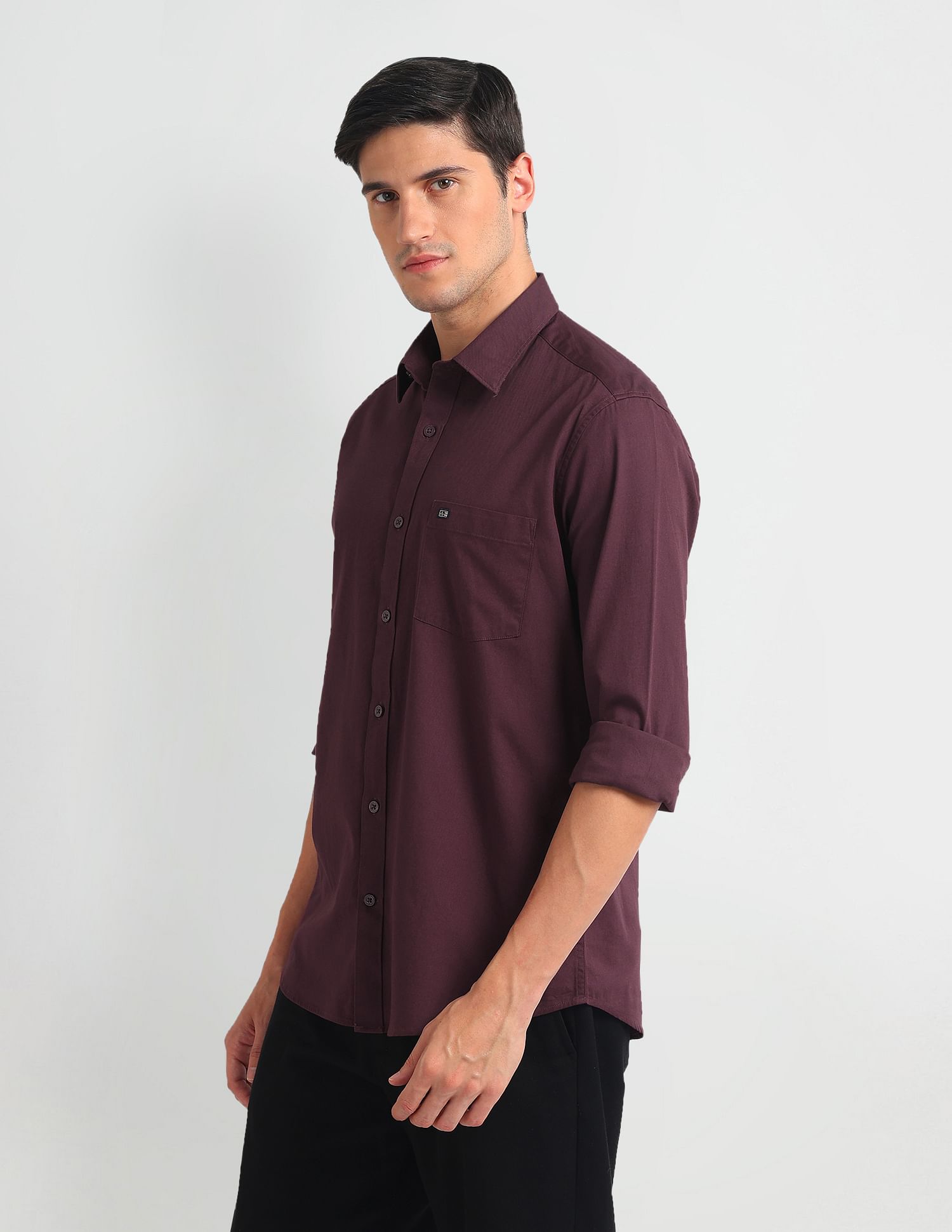 Arrow Sports Manhattan Slim Fit Solid Shirt