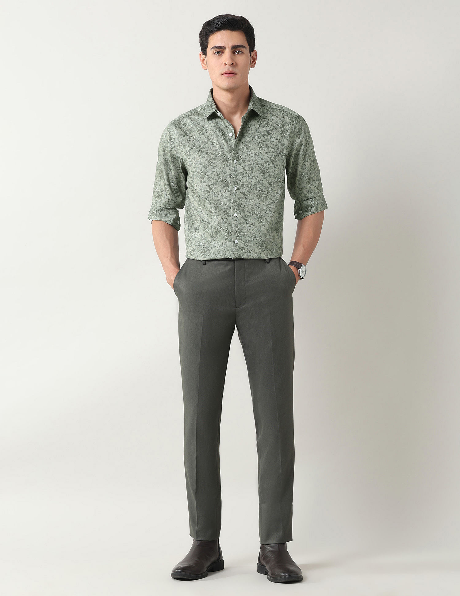 Arrow Manhattan Slim Fit Satin Shirt