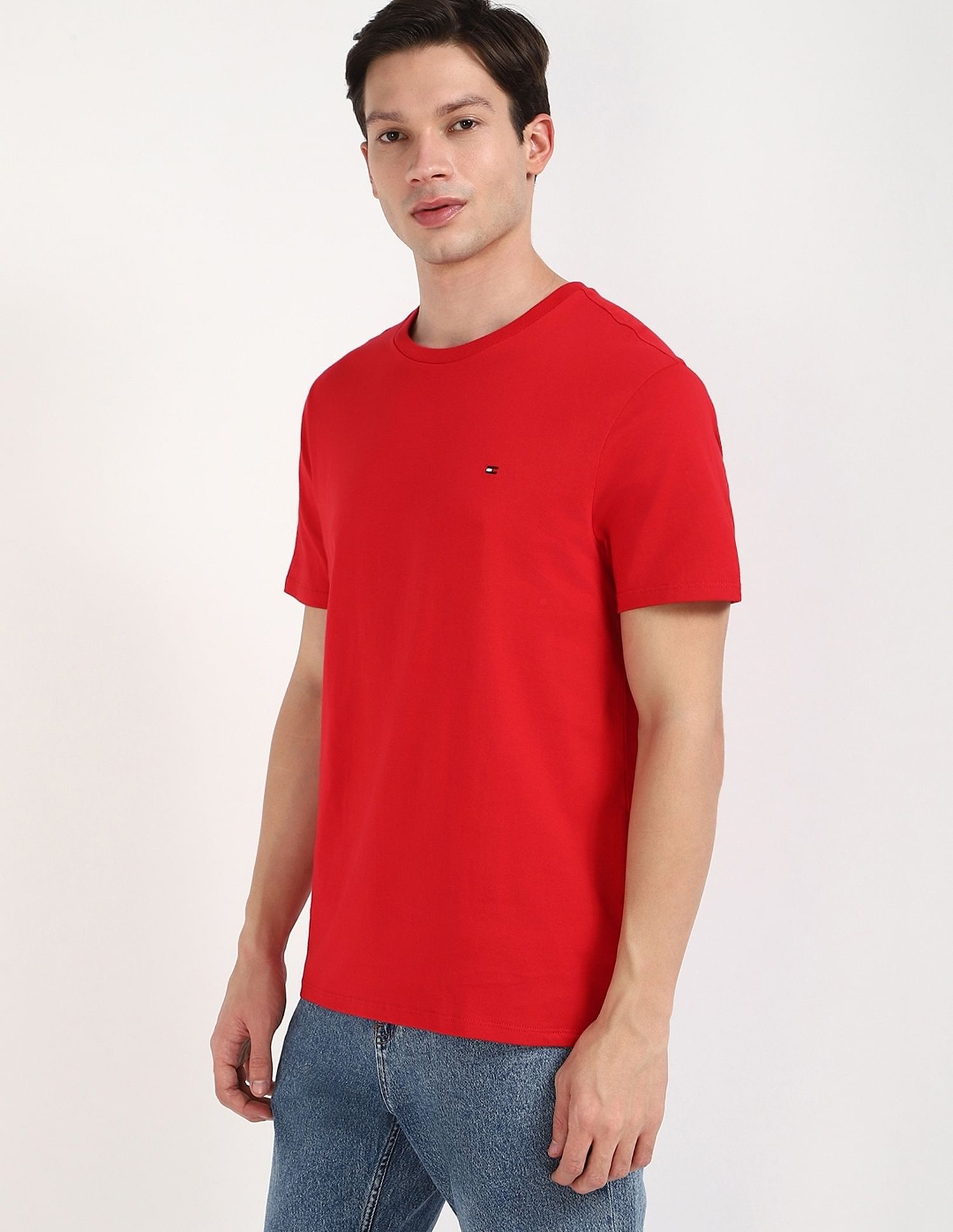 Tommy Hilfiger Solid Regular-Fit Cotton T-Shirt