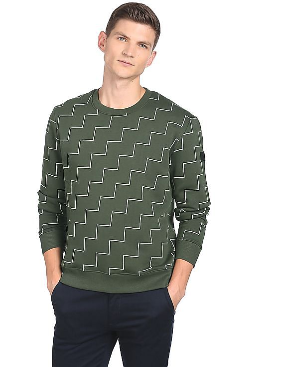 Buy Arrow Newyork Crew Neck Geometric Print Sweatshirt NNNOW