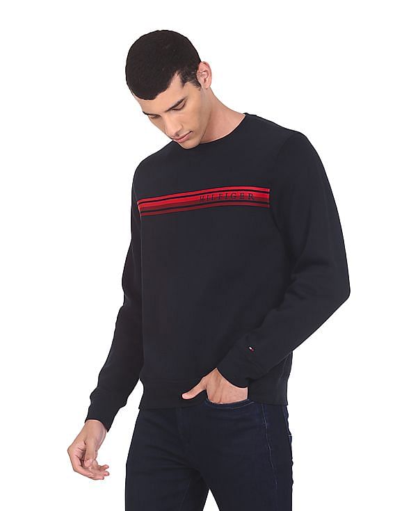 Taped crew neck sweatshirt sale