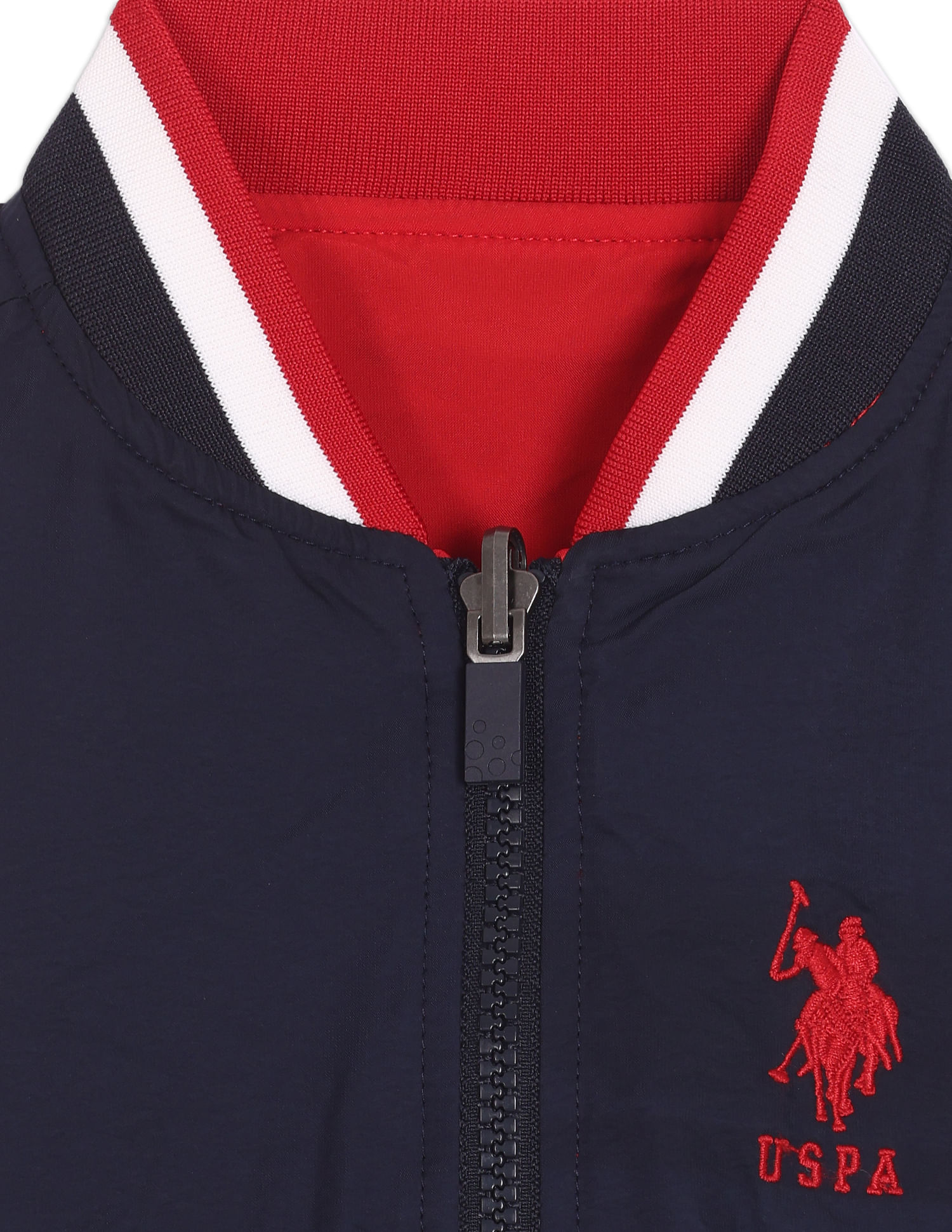 U.S. Polo Assn. Kids Reversible Zip Up Bomber Jacket