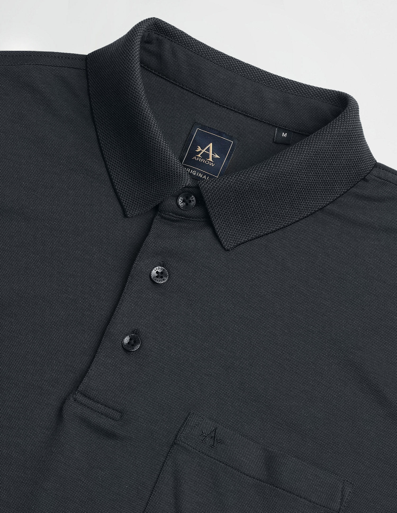 Arrow Solid Chest Pocket Polo Shirt