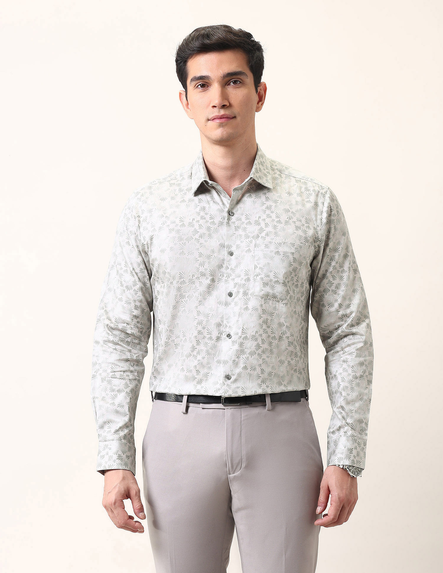 Arrow Liberty Classic Fit All Over Printed Ceremonial Shirt
