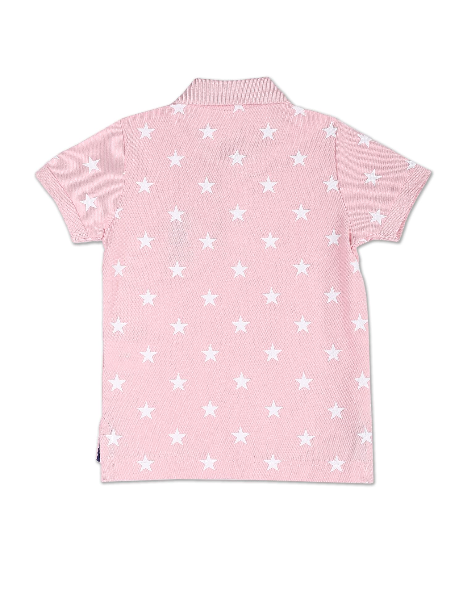 U.S. Polo Assn. Kids Graphic Print Cotton Polo Shirt