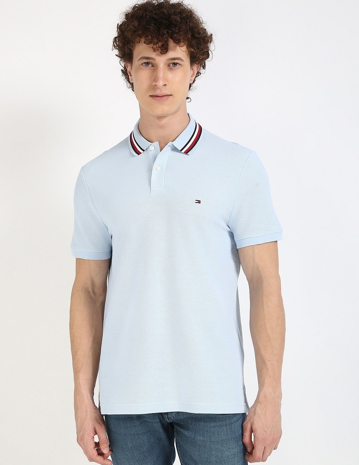 Tommy Hilfiger Solid Regular-Fit Cotton Polo Shirt
