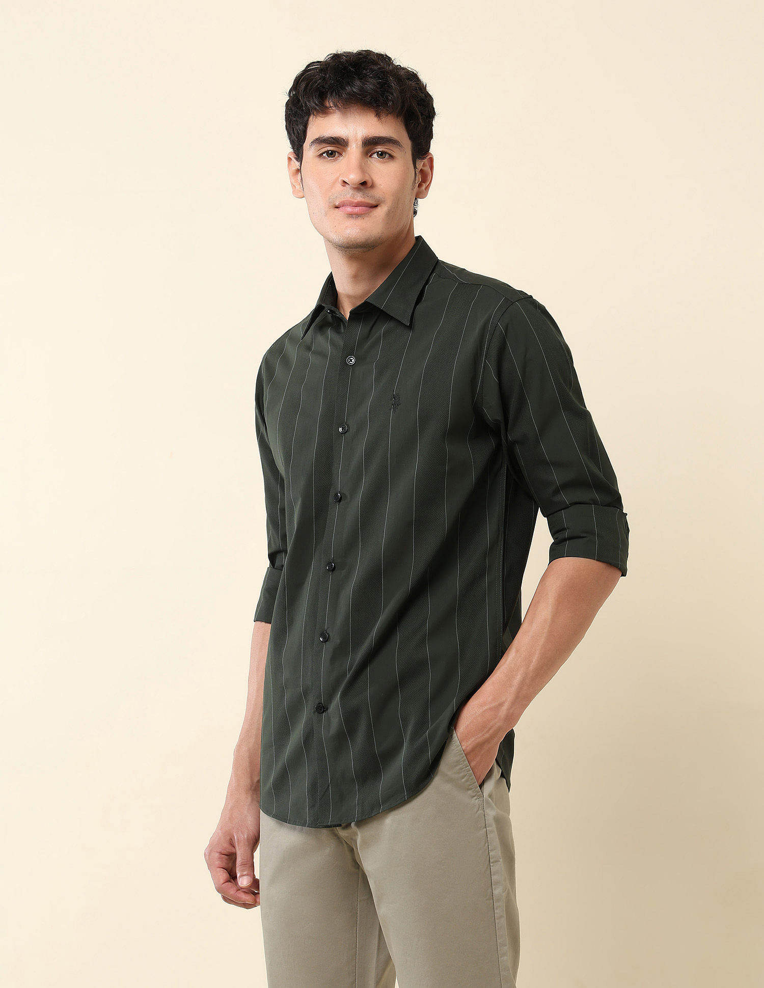 U.S. Polo Assn. Vertical Striped Pure Cotton Shirt