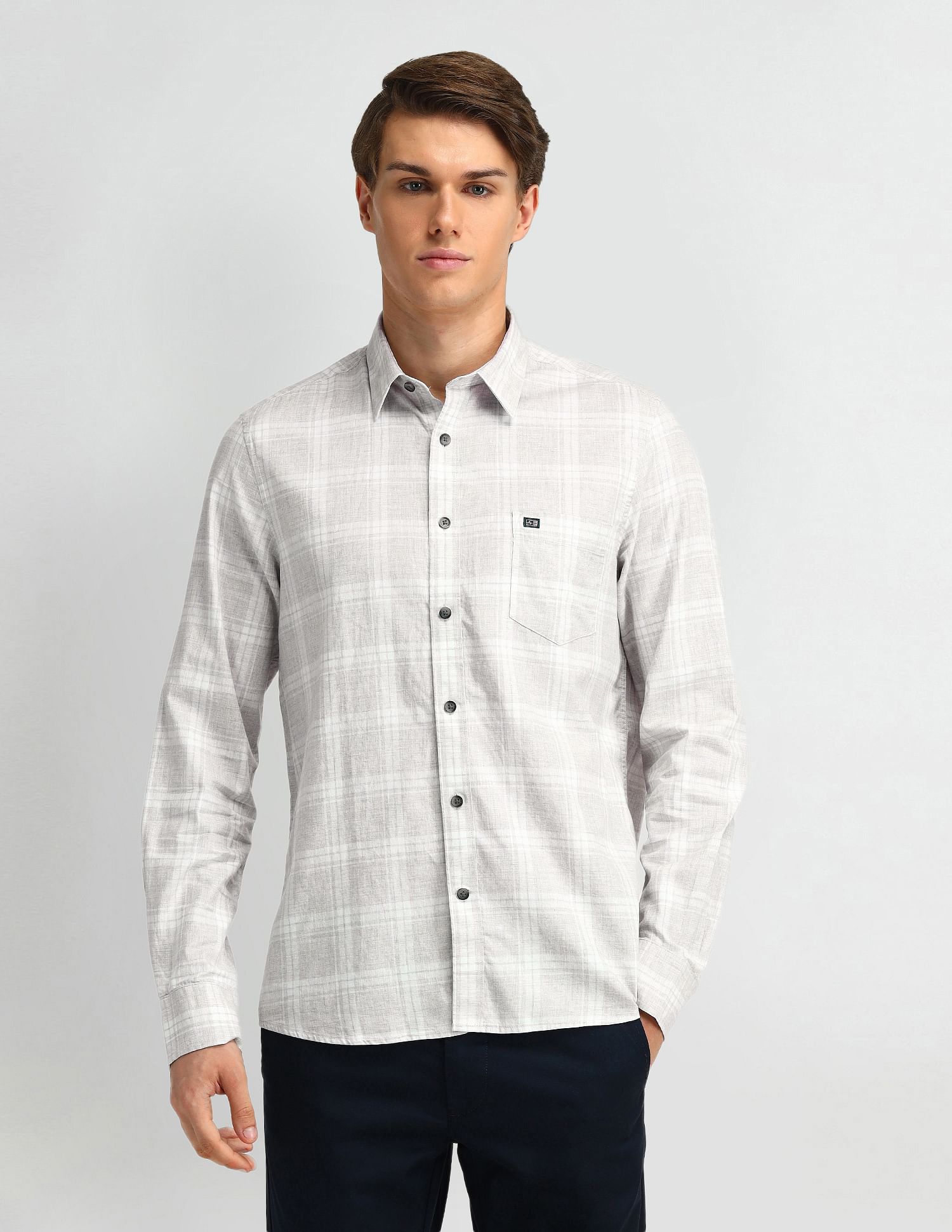 Arrow Sport Midscale Checked Cotton Shirt