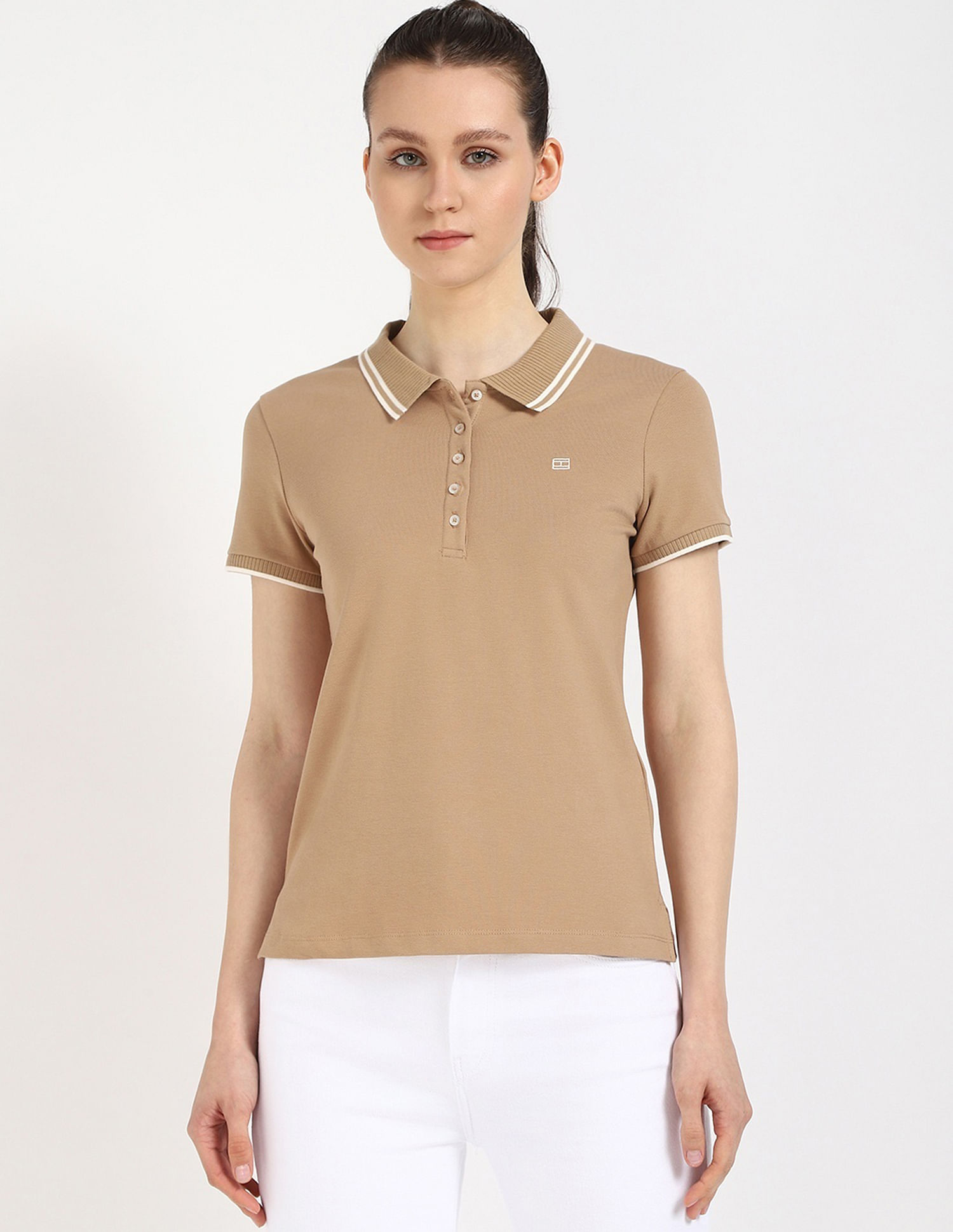 Tommy Hilfiger Solid Slim Fit Cotton Polo Shirt