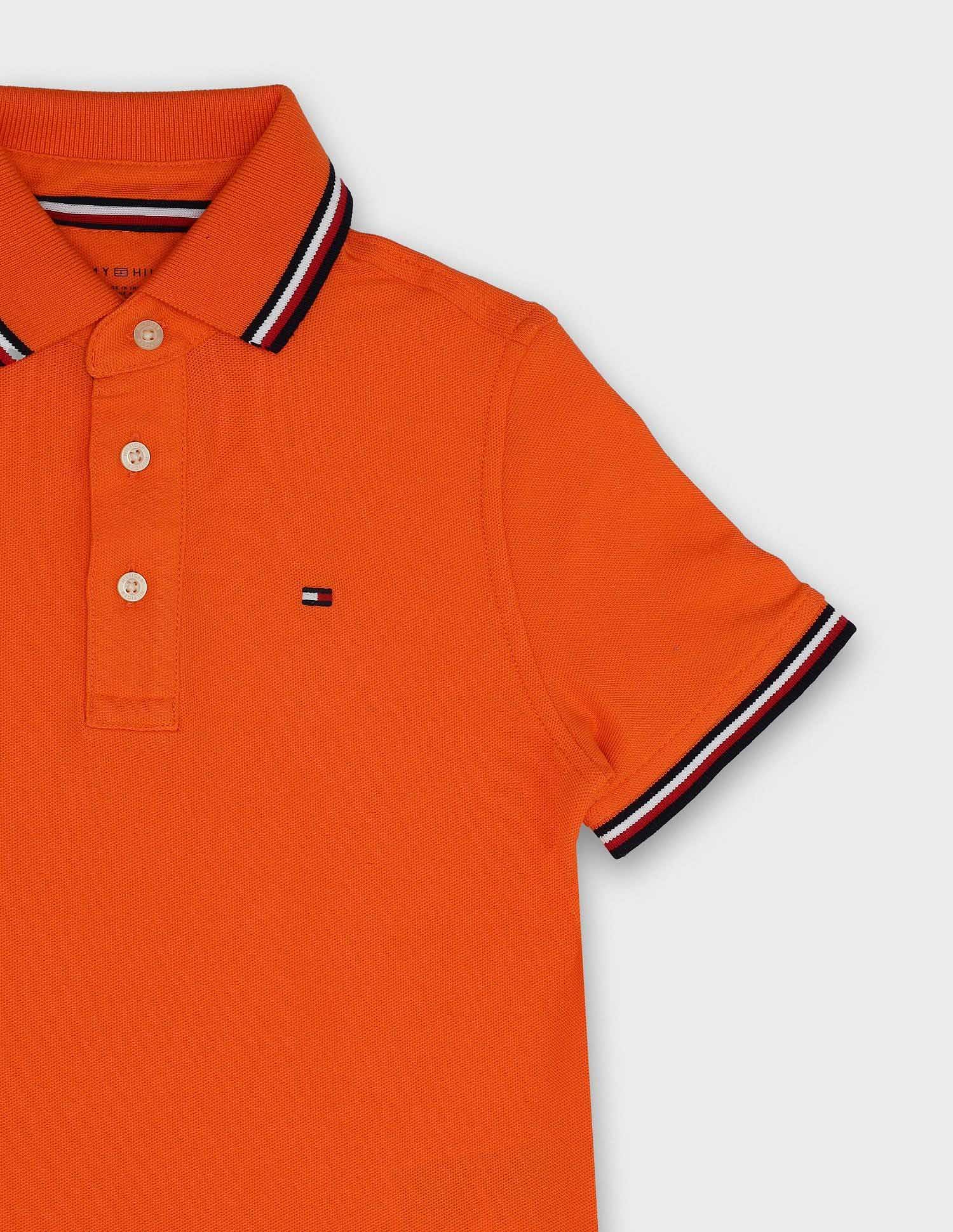 Tommy Hilfiger Kids Boys Solid Regular-Fit Cotton Polo Shirt