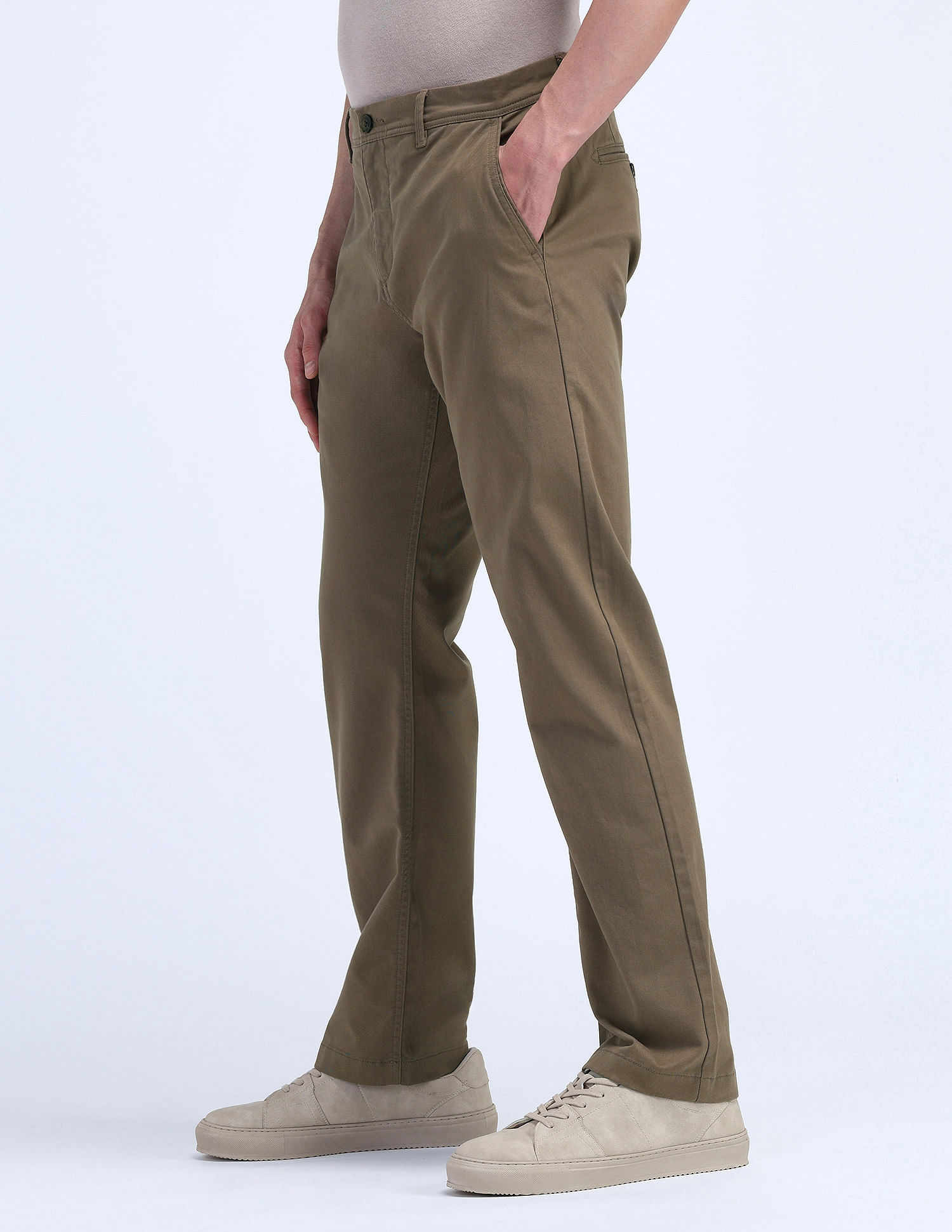 Flying Machine F-Jango Straight Fit Mid Rise Trousers
