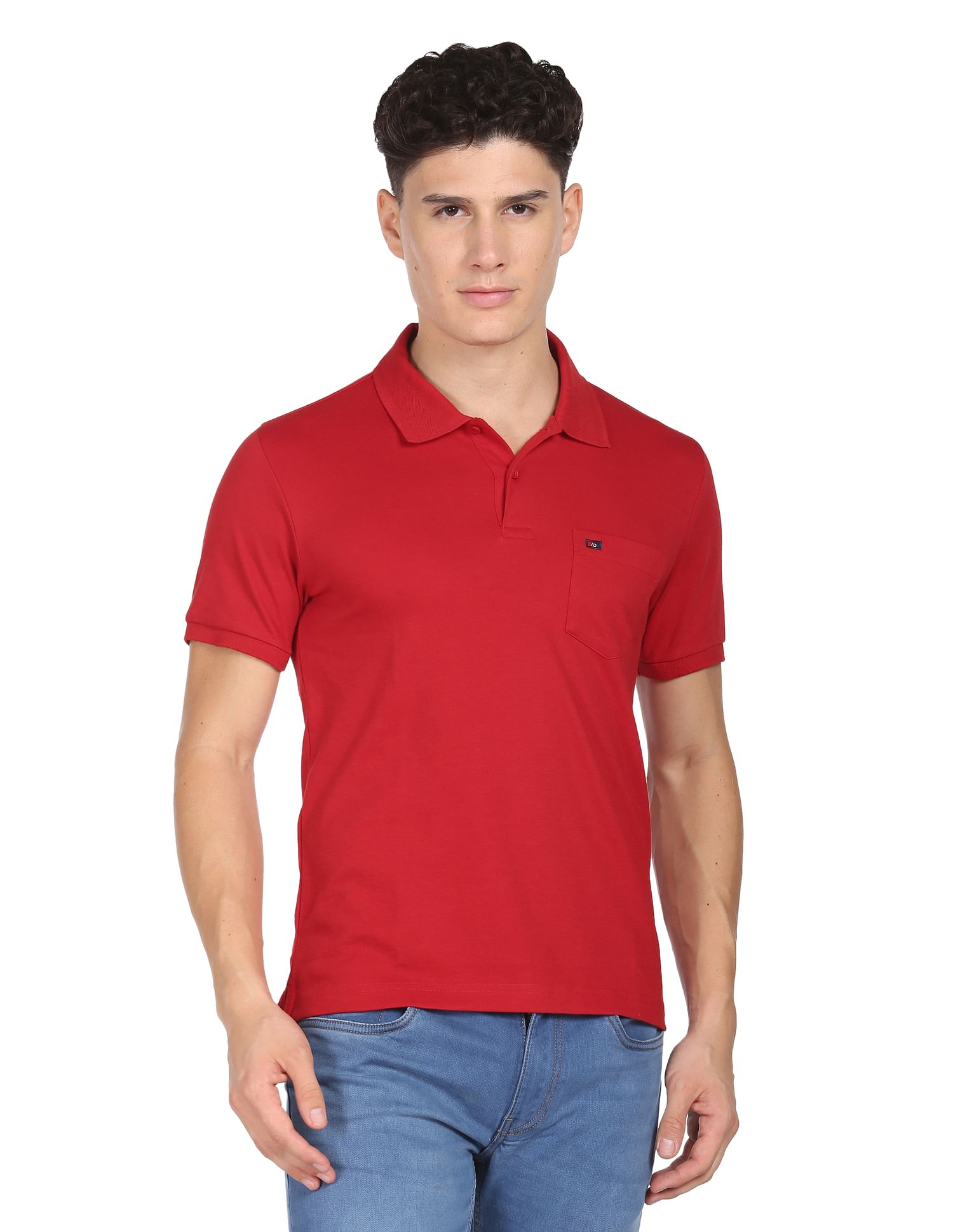 AD by Arvind Chest Pocket Easy Polo Shirt