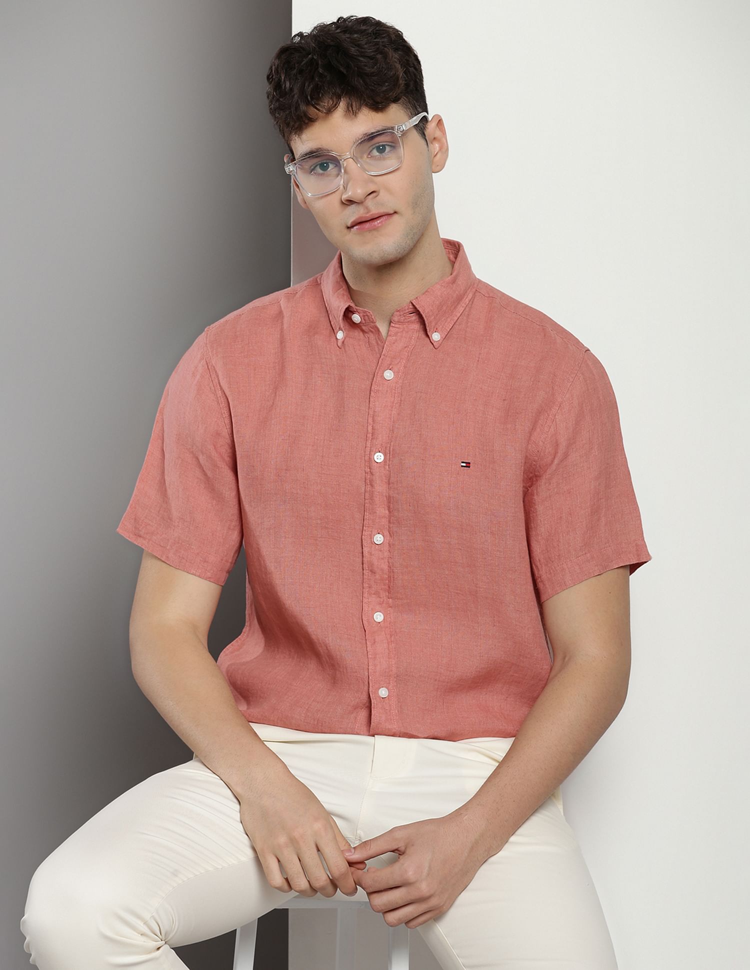 Tommy Hilfiger Pigment Dyed Linen Shirt