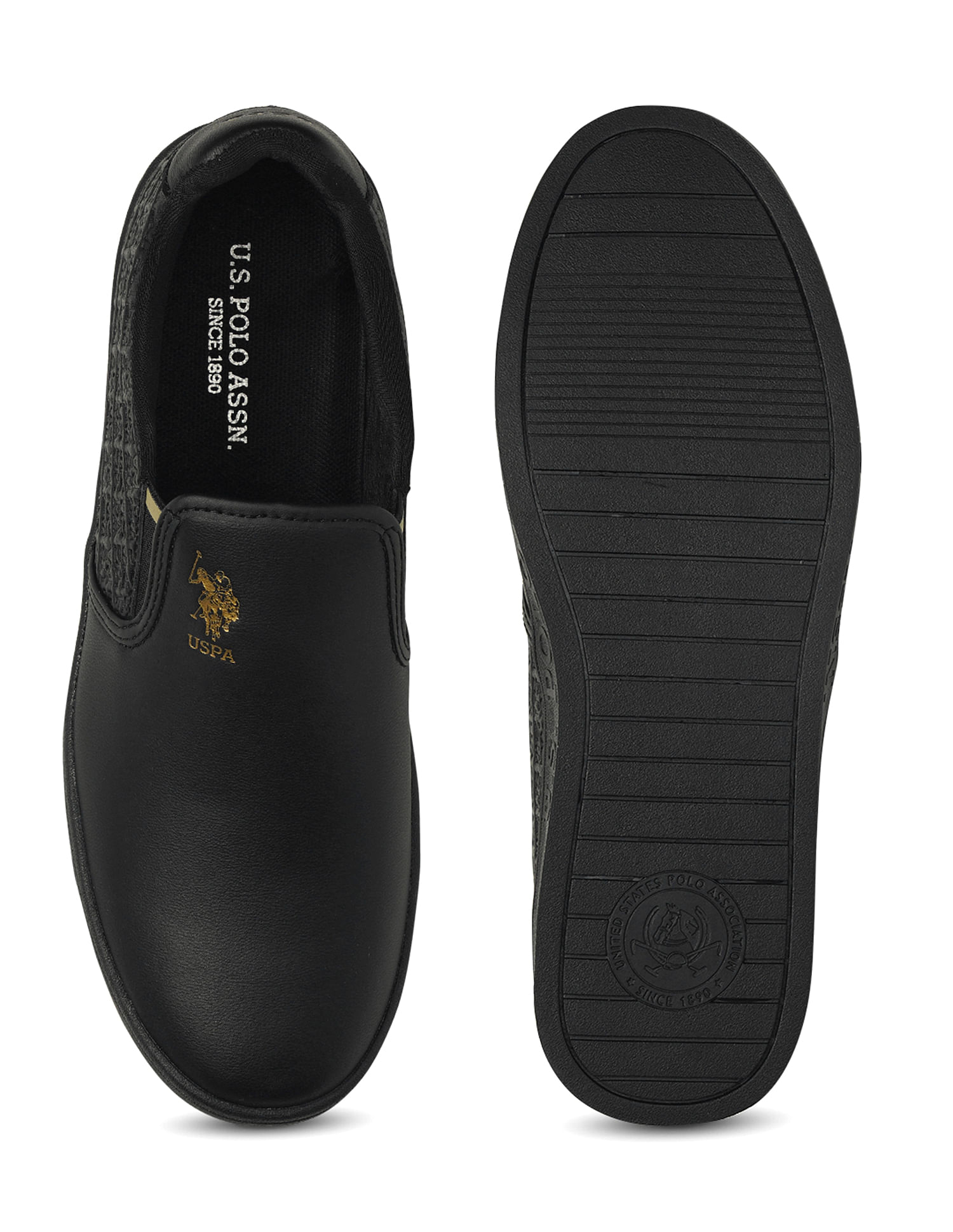 U.S. Polo Assn. Men Round Toe Solid Lyne Slip On Sneakers