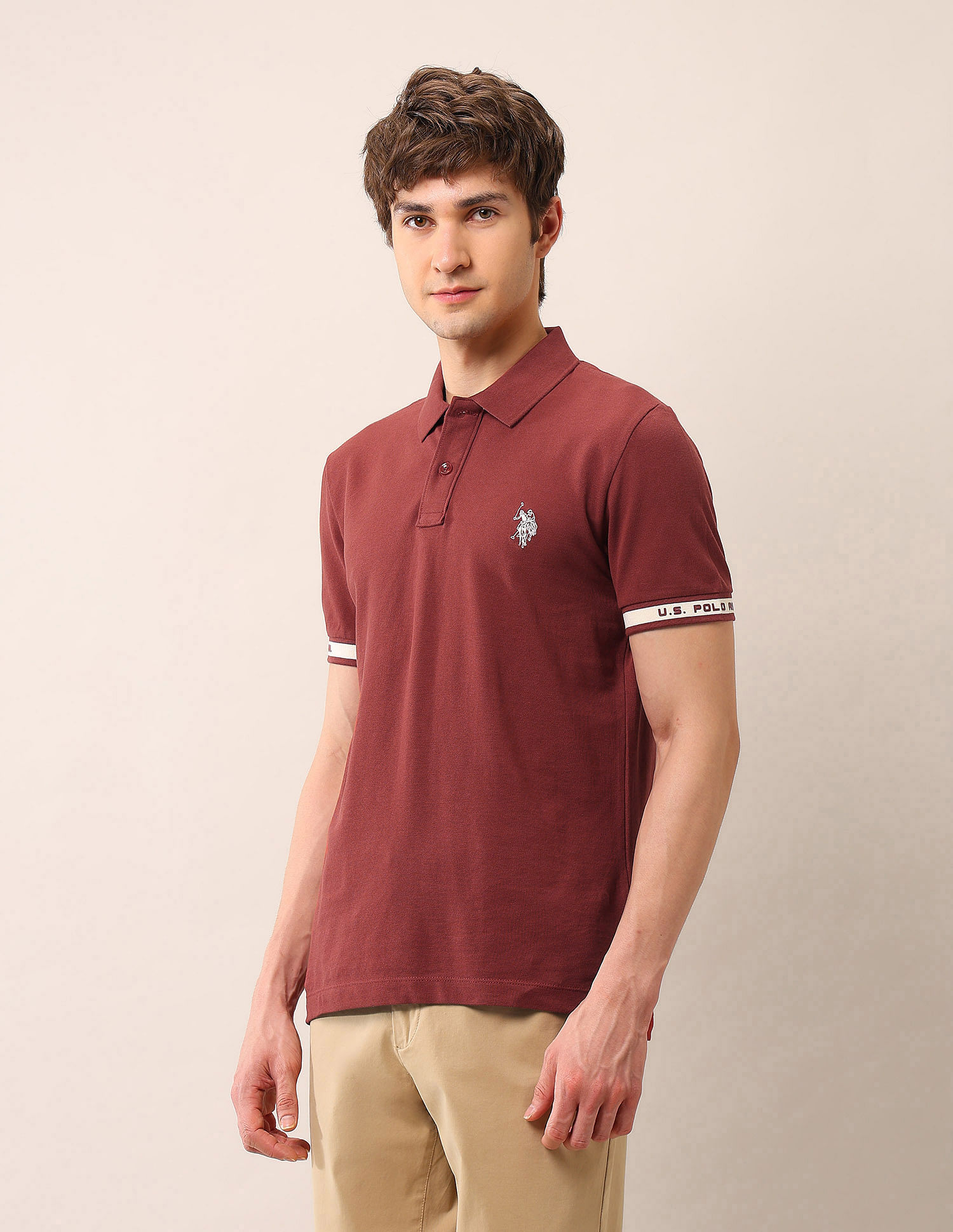 U.S. Polo Assn. Denim Co. Solid Muscle Fit Polo Shirt