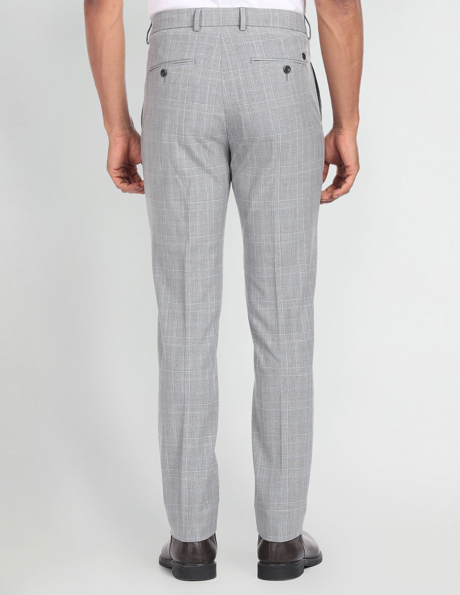Arrow Newyork Tartan Check Dobby Trousers