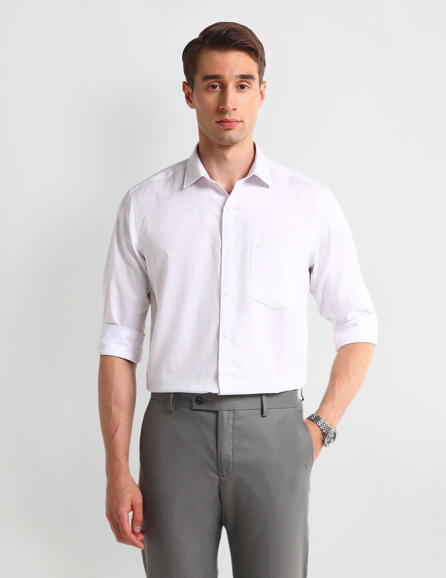 Arrow Long Sleeve Cotton Shirt
