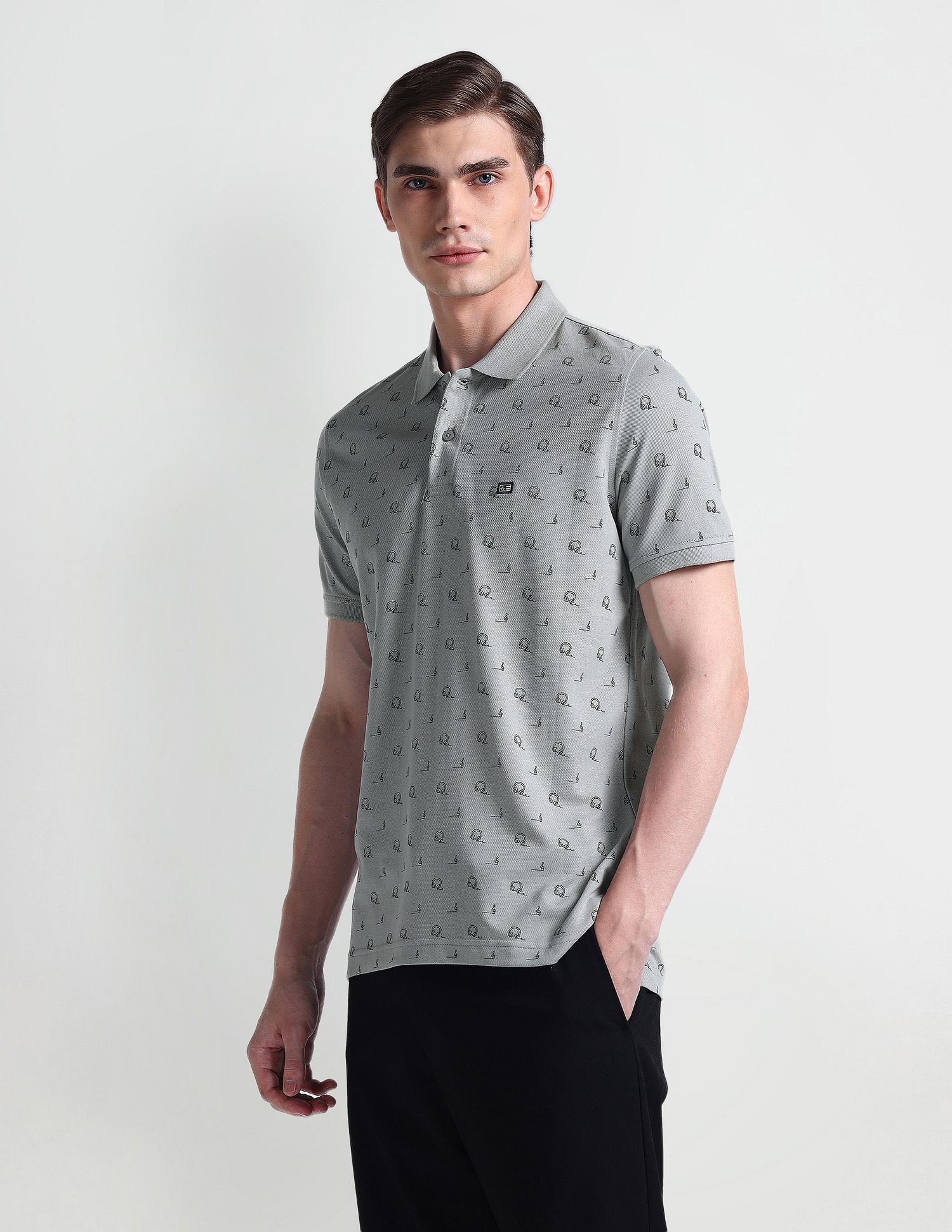 Arrow Sports All Over Print Regular Polo Shirt
