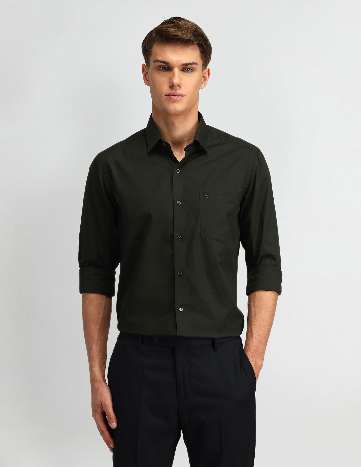 Arrow Manhattan Slim Fit Cotton Shirt