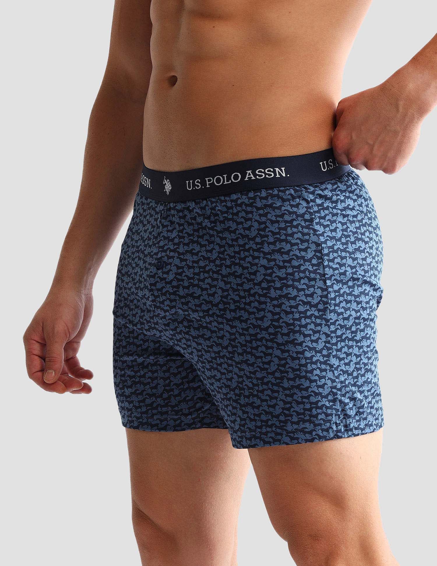 USPA Innerwear Printed Cotton OEX09 Boxers - Pack Of 2