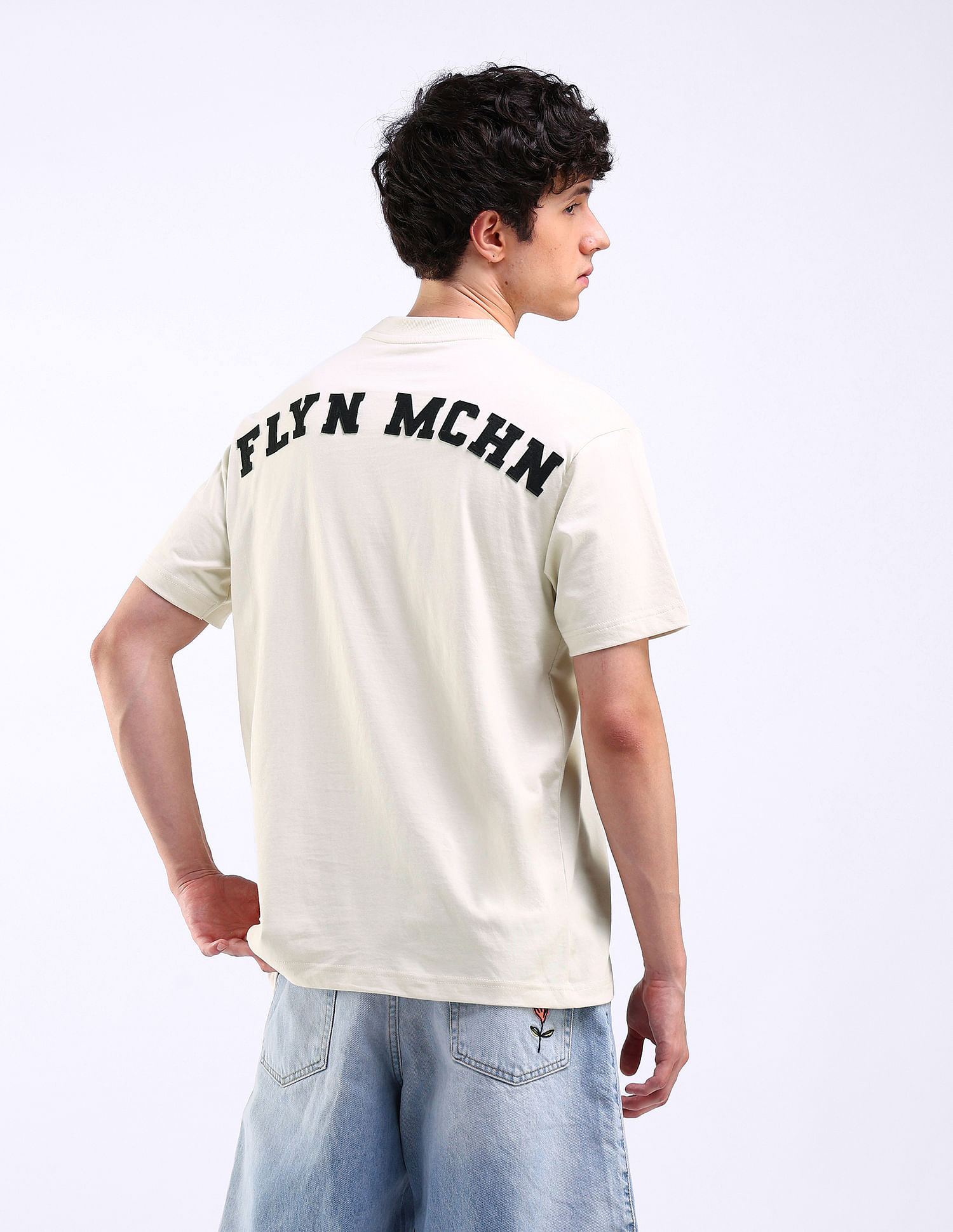 Flying Machine Applique Relaxed Kidult T-Shirt