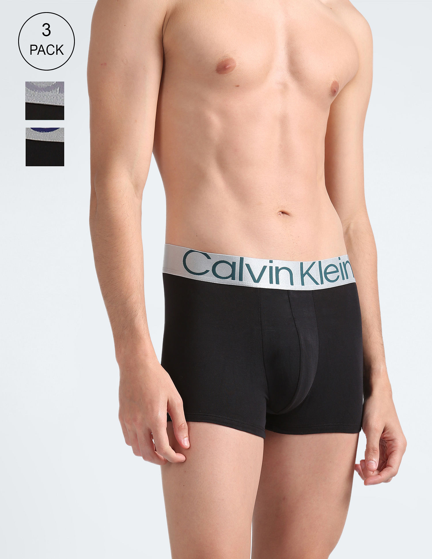 Calvin Klein Men's Underwear Micro Stretch 3 Pack Trunk Large