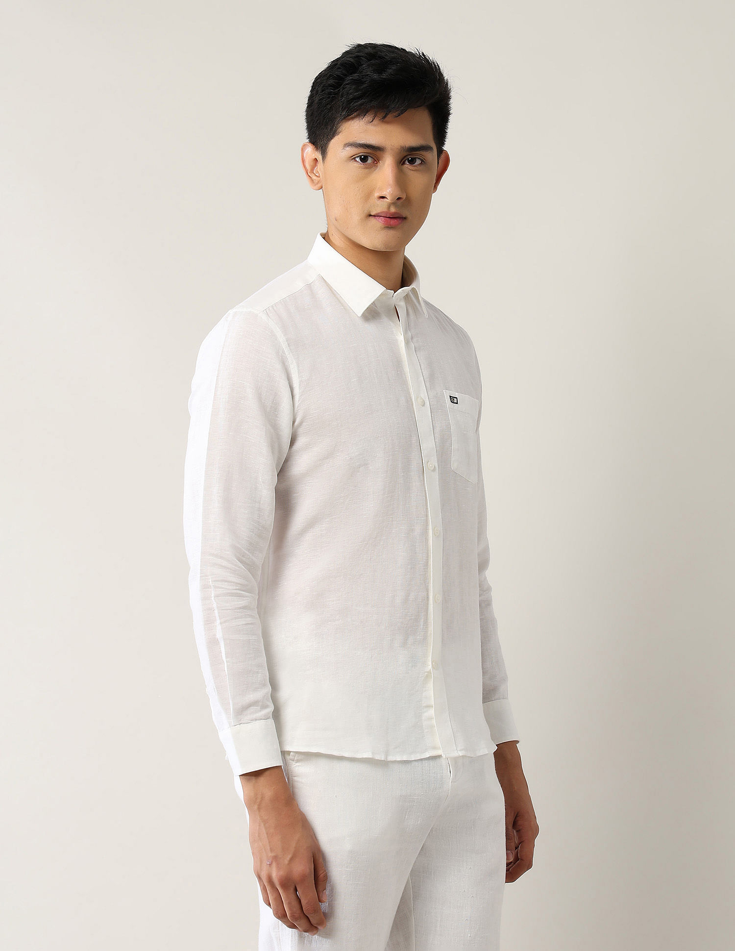 Arrow Sport Slim Fit Pure Linen Shirt