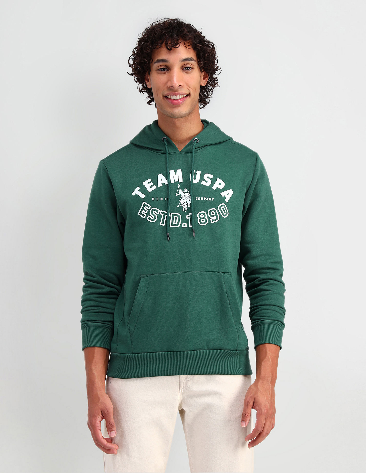 U.S. Polo Assn. Denim Co. Hooded Brand Printed Sweatshirt