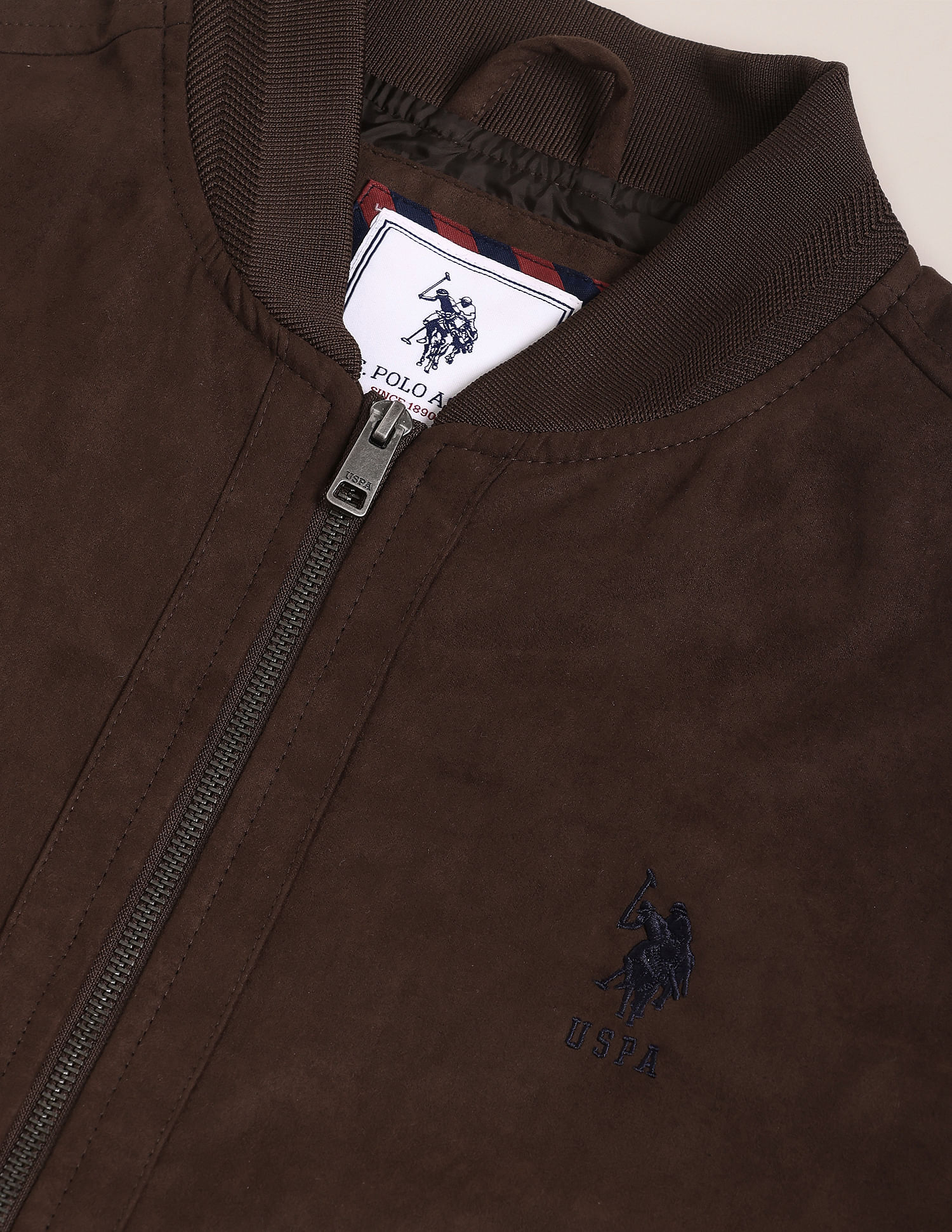 U.S. Polo Assn. Panelled Solid Bomber Jacket
