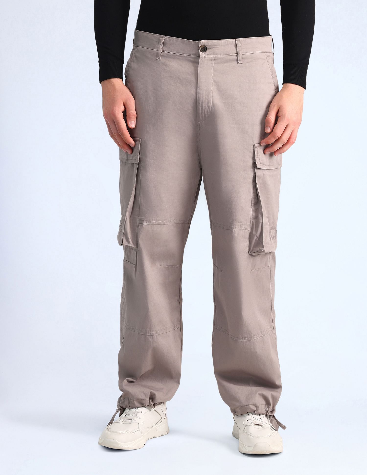 Flying Machine Mid Rise Relaxed Fit Trousers