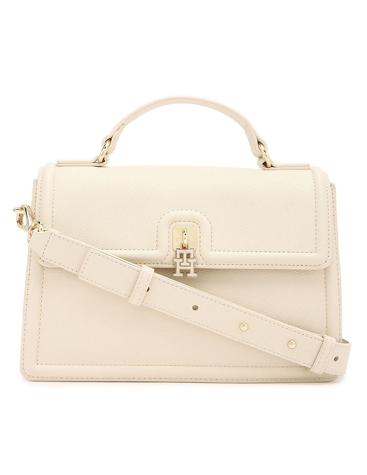 Tommy Hilfiger Solid Cream PU Bag