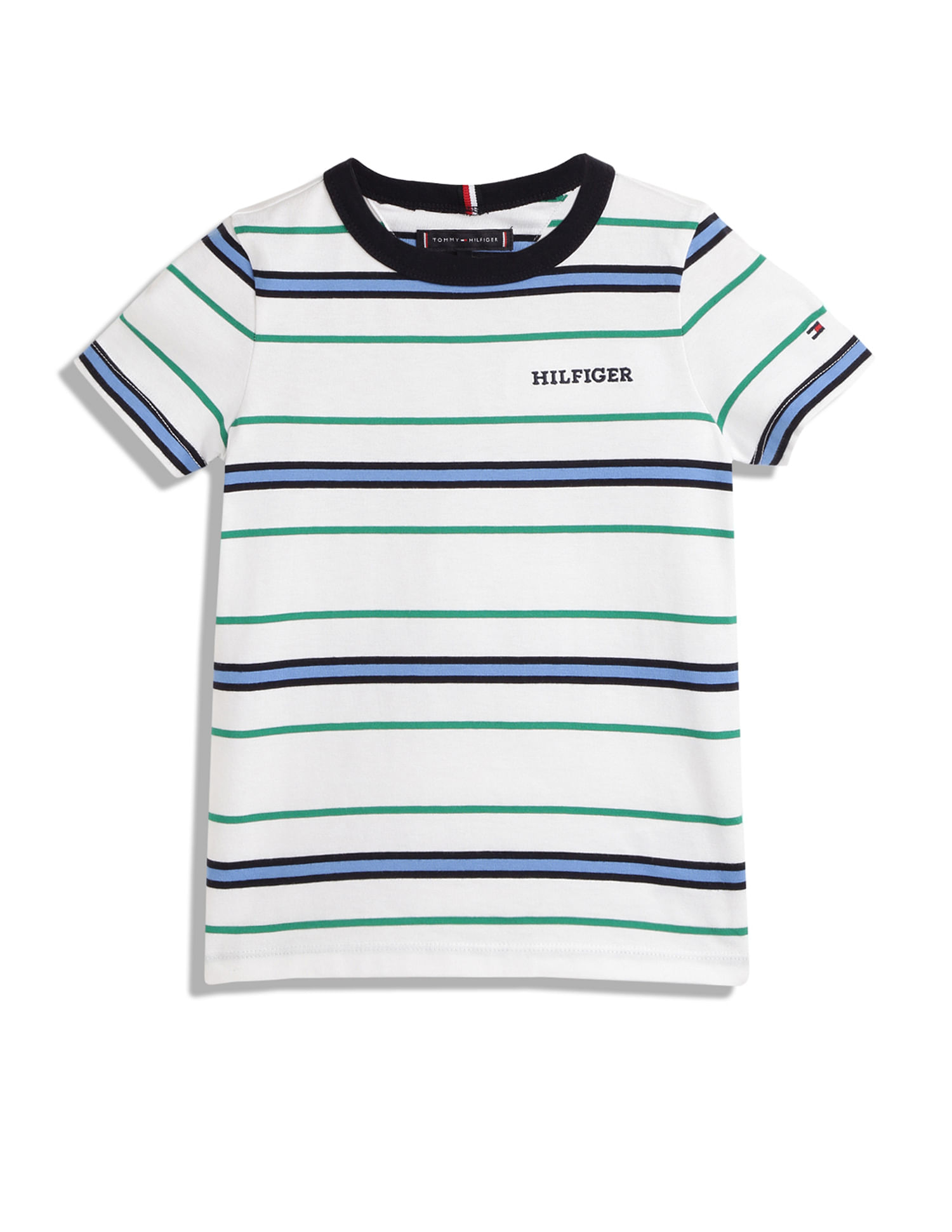Tommy Hilfiger Kids Boys Monotype Horizontal Stripe T-Shirt