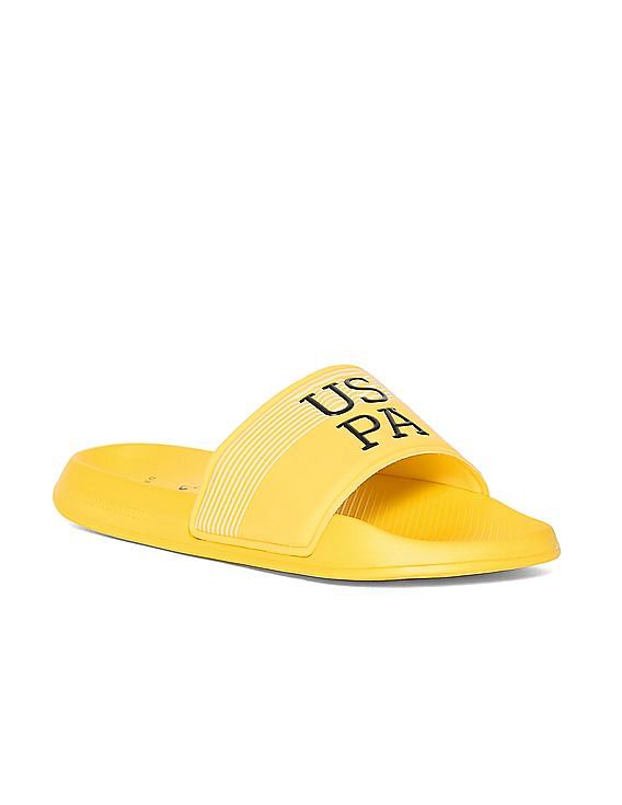 Yellow discount mens slides