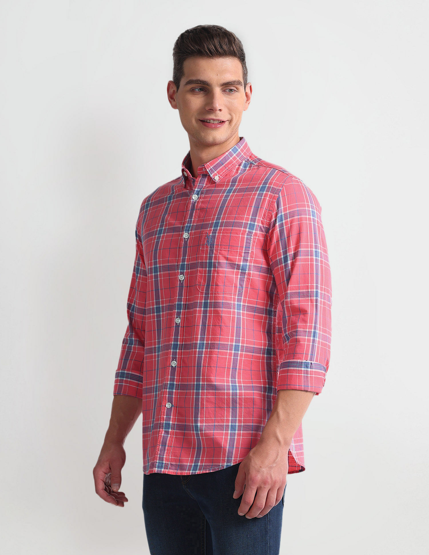 U.S. Polo Assn. Denim Co. Tartan Check Slim Fit Shirt