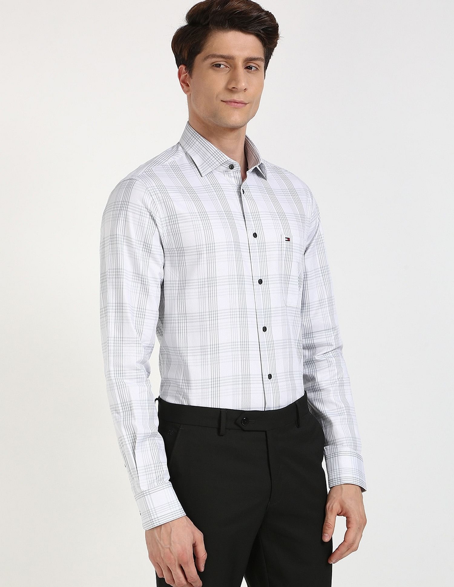 Tommy Hilfiger Checks Regular-Fit Cotton Shirt