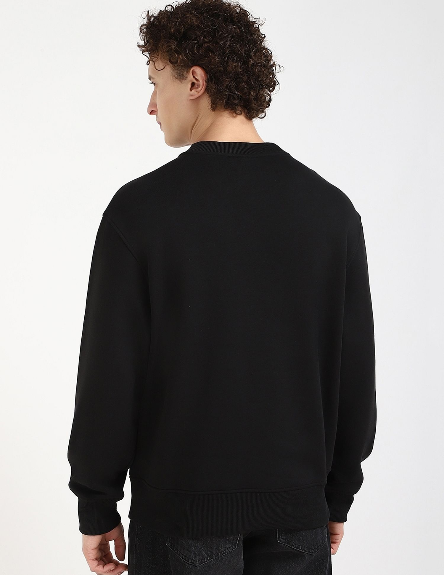 Calvin Klein Jeans Embroidered Logo Relaxed-Fit Cotton Sweatshirt
