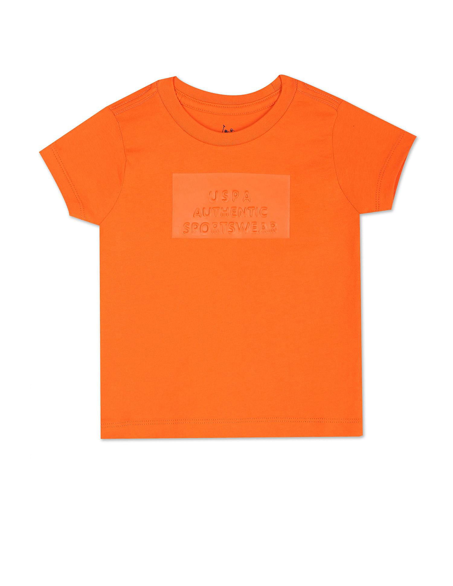 U.S. Polo Assn. Kids Boys Brand Print Crew Neck T-Shirt