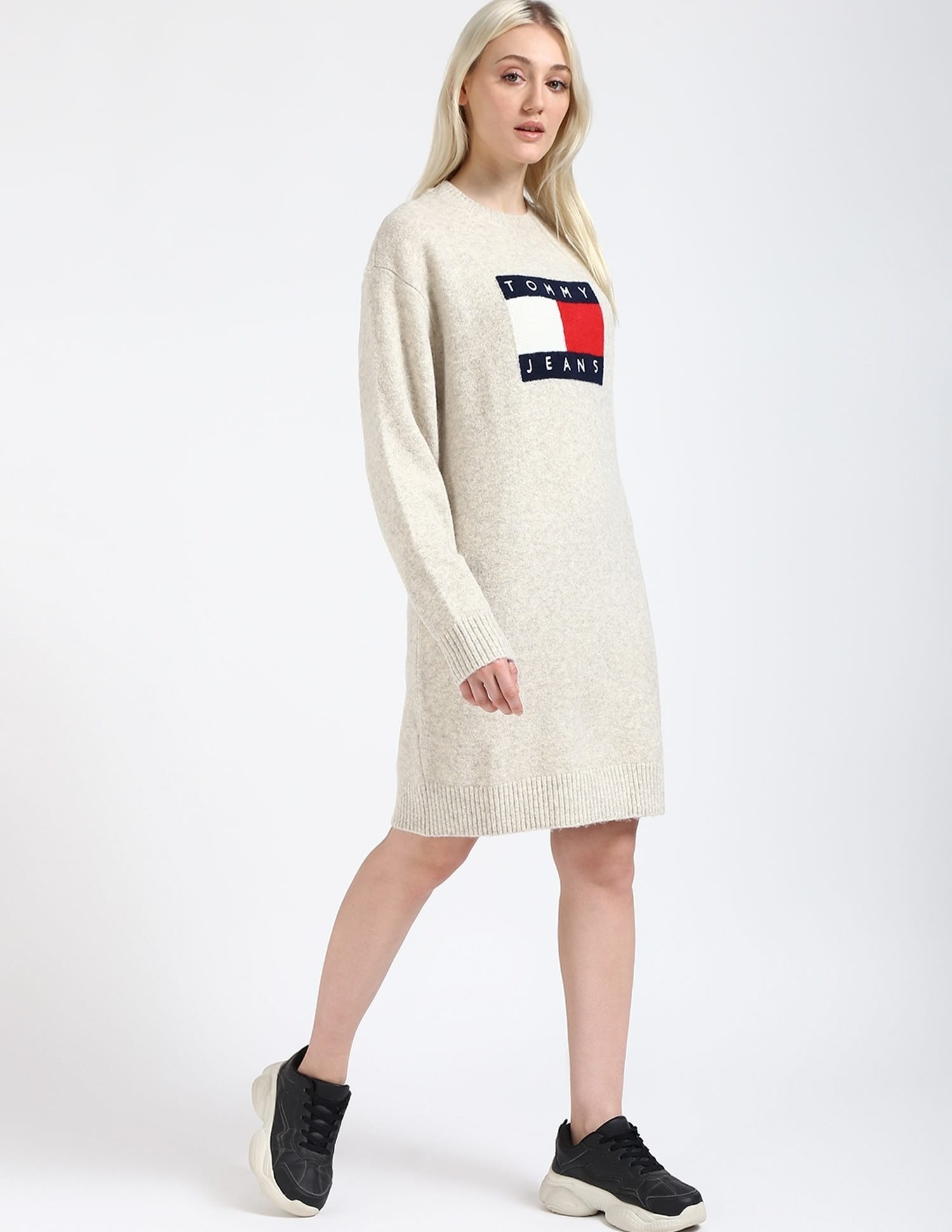 Buy Tommy Hilfiger Acrylic Crew Neck Sweater Dress - NNNOW.com Buy Tommy Hilfiger Acrylic Crew Neck Sweater Dress - NNNOW.com
