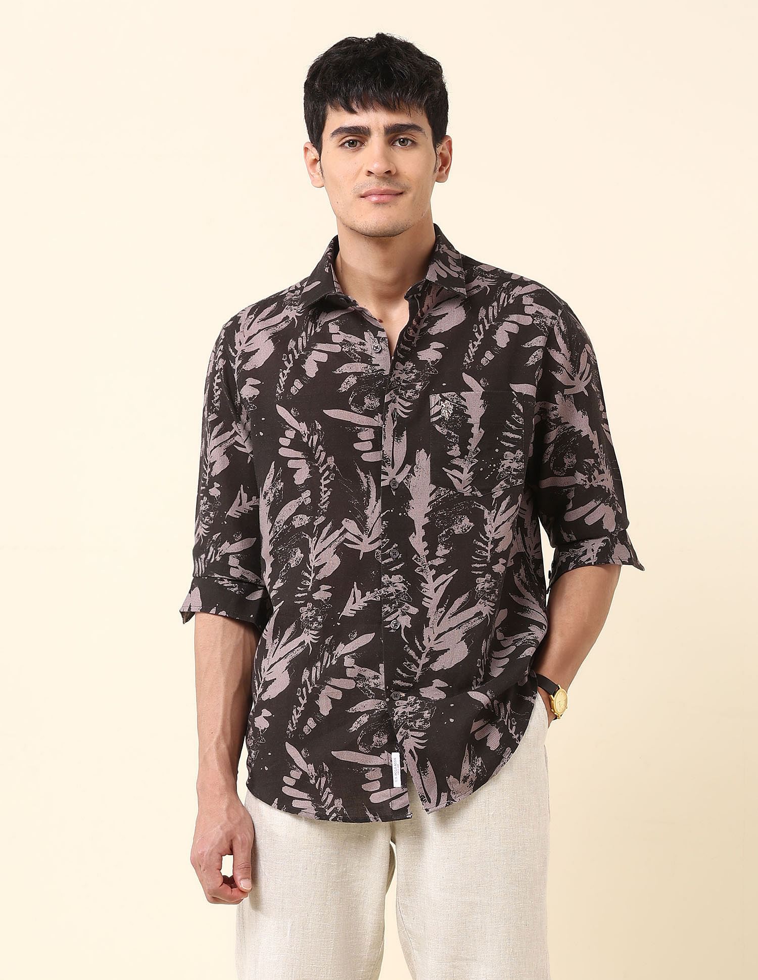 U.S. Polo Assn. Tropical Printed Tailored Fit Shirt