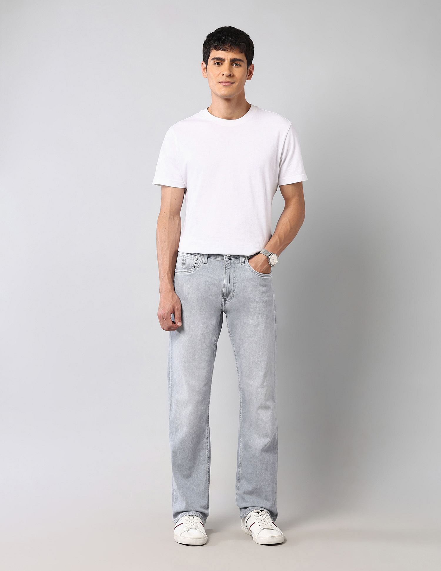U.S. Polo Assn. Denim Co. Connor Bootcut Fit Grey Vintage Jeans