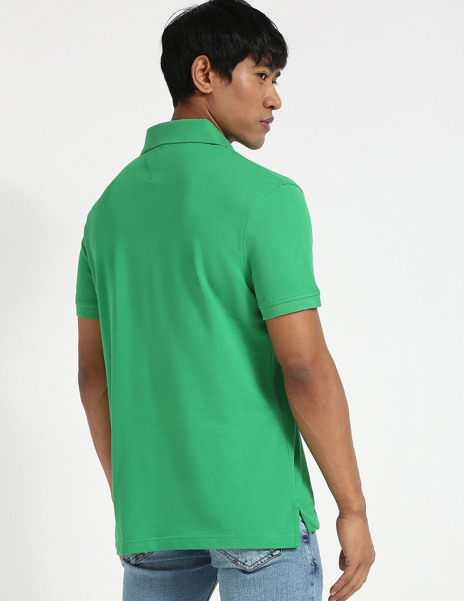 Tommy Hilfiger Solid Slim-Fit Cotton Polo Shirt