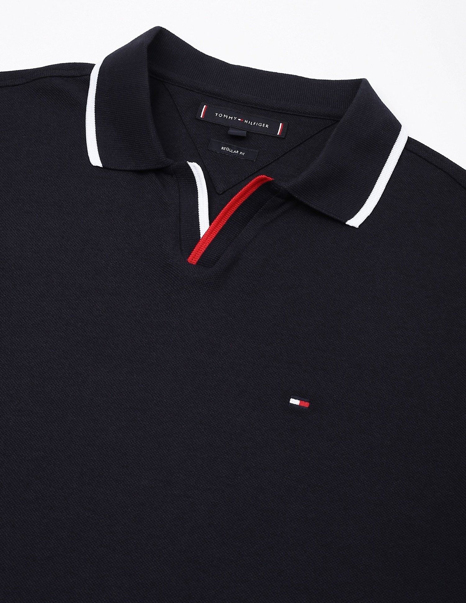 Tommy Hilfiger Solid Regular-Fit Cotton Polo Shirt