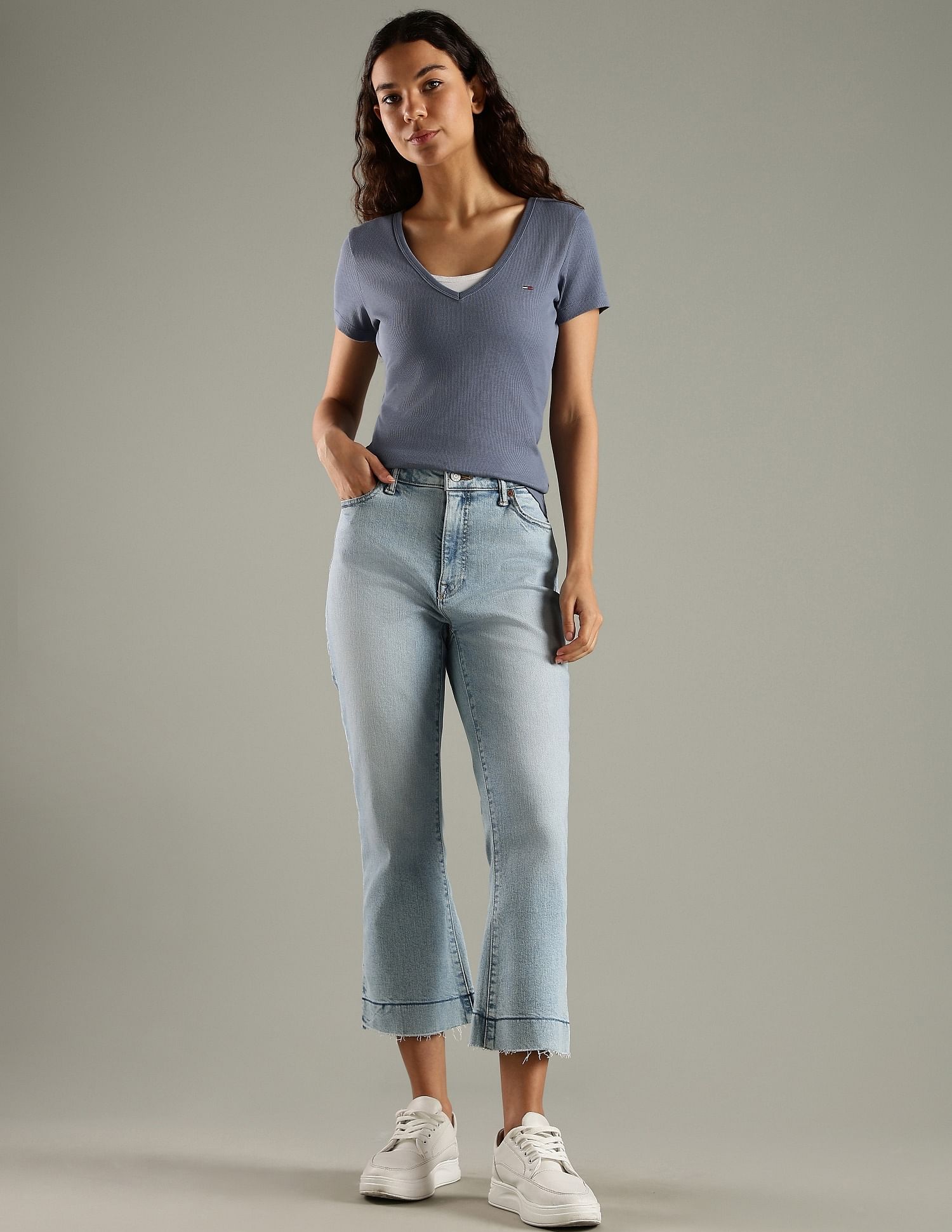 Tommy Hilfiger Solid Slim Fit Cotton T-Shirt