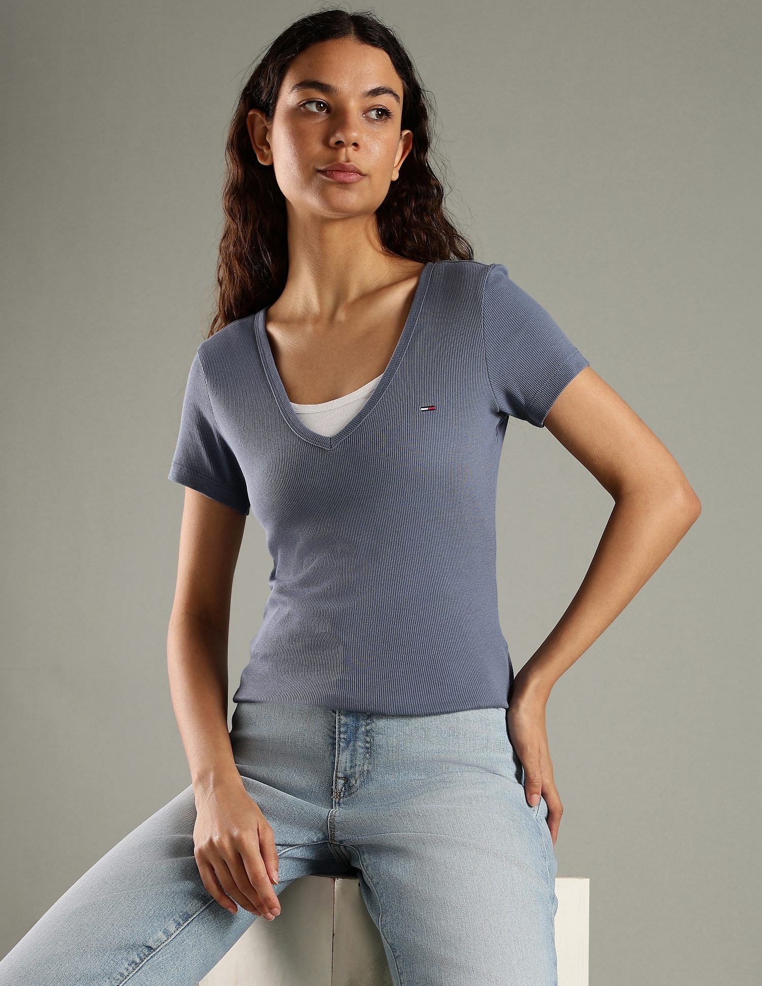 Tommy Hilfiger Solid Slim Fit Cotton T-Shirt