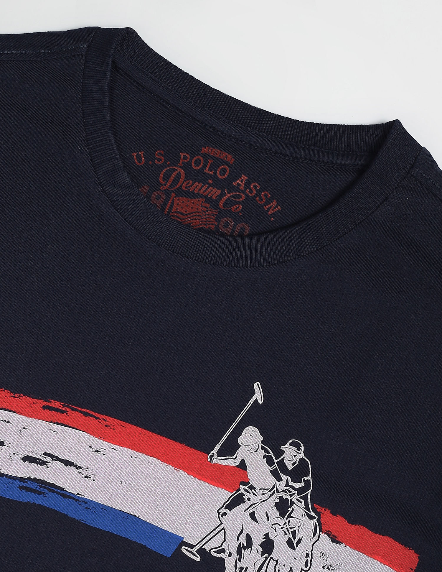 U.S. Polo Assn. Denim Co. Crew Neck Cotton Printed T-Shirt