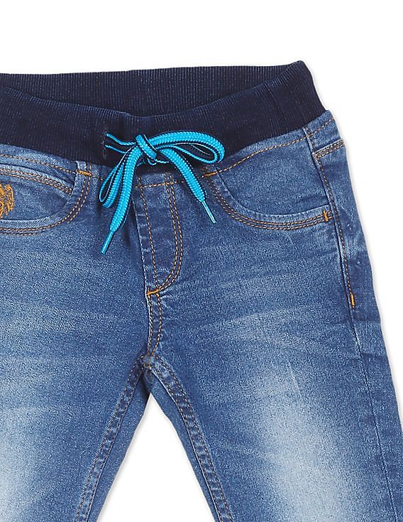 U.S. Polo Assn. Kids Elasticized Waist Slim Fit Jeans