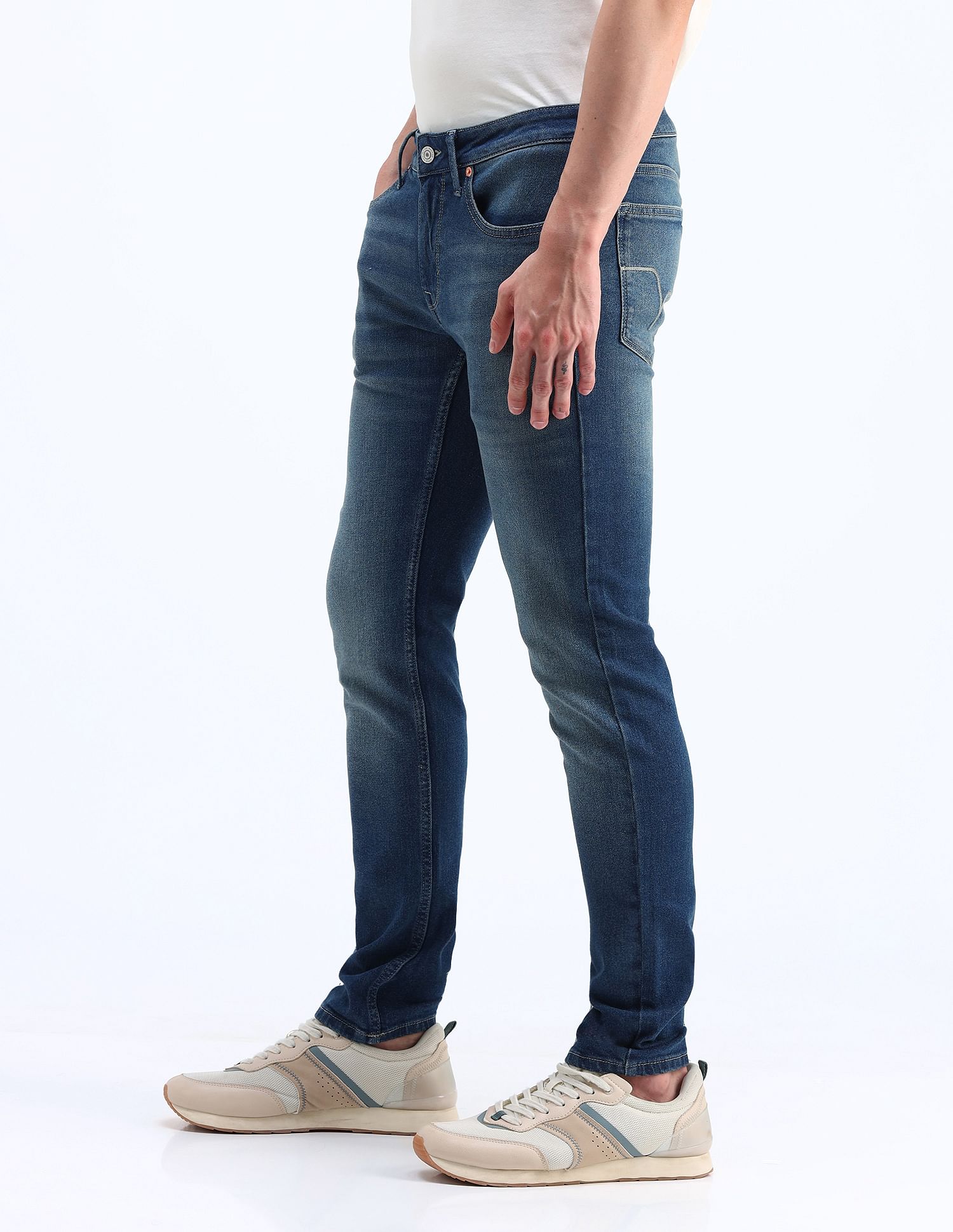 Flying Machine Jackson Skinny Mid Rise Jeans